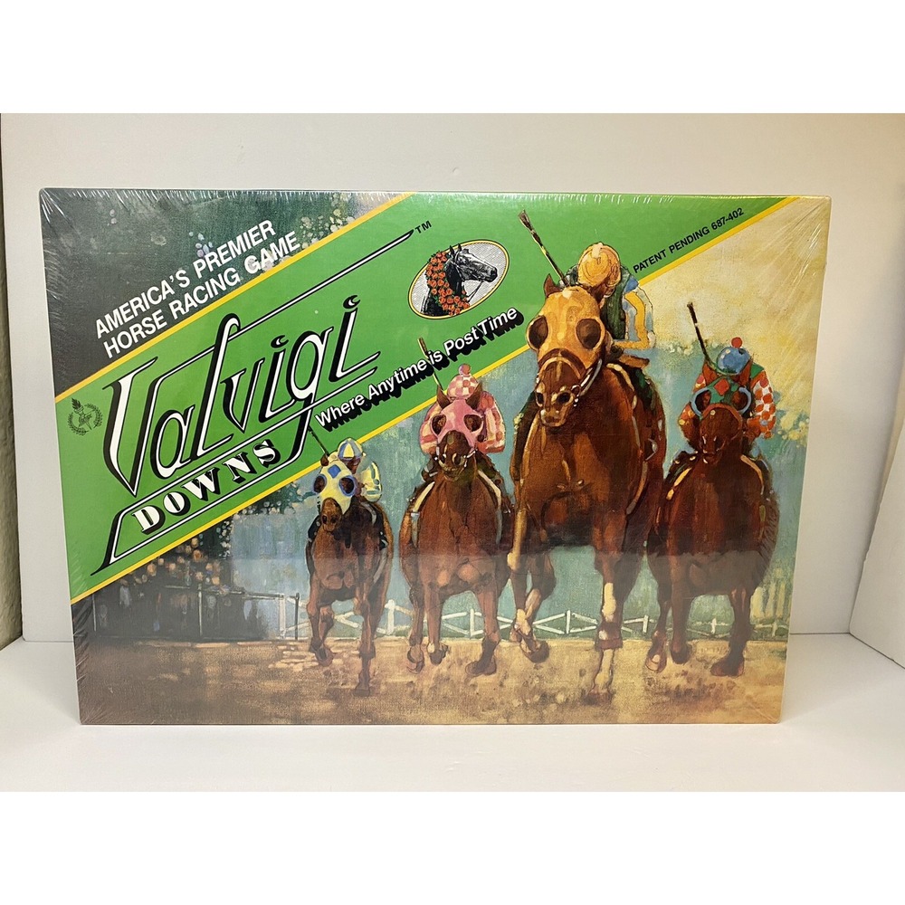 Valvigi Downs America's Premier Horse Racing Board Game 1985 New Seal Damage